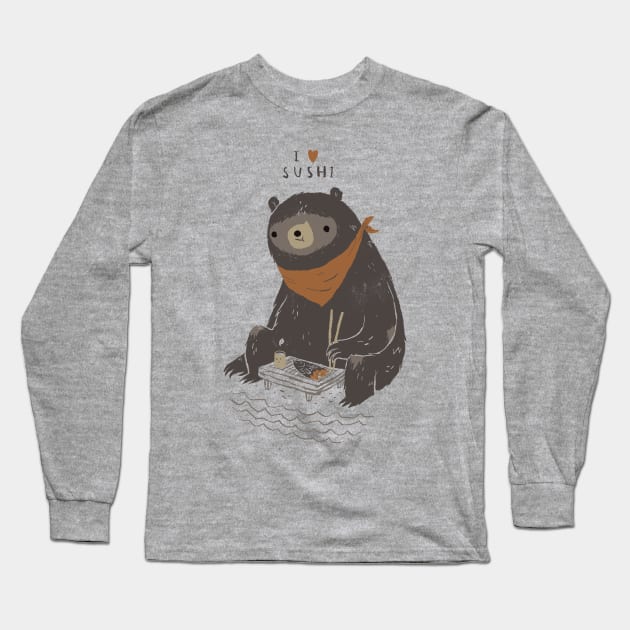 Sushi Bear Long Sleeve T-Shirt by Louisros